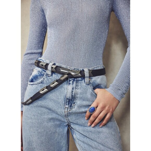 Free People Accessories - Free People Welcome To The Jungle Black Belt 100% Leather MSRP $98 Size Xs/S